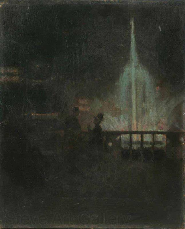 John Lavery The Fairy Fountain Norge oil painting art